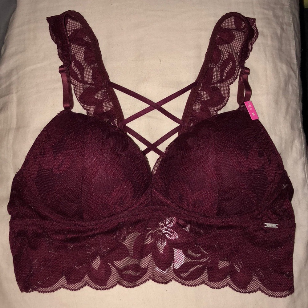Rare! PINK VS push-up bralette medium NWT